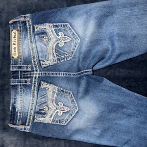 Rock Revival Hyero Mid-Rise Boot Cut Jeans 27 X 32